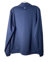 Peter Millar Men’s Dark Blue Quarter Zip Pullover Skull Print Performance Size L
