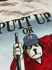 VTG 2000 Big Dogs T-Shirt Putt Up Shut 2-Sided Small / Medium Tiger Woods NWT