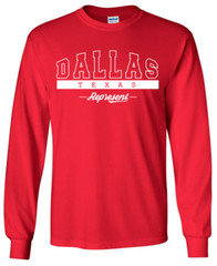 Dallas Texas State T-Shirt Long Sleeve Graphic Tees Unisex Apparel