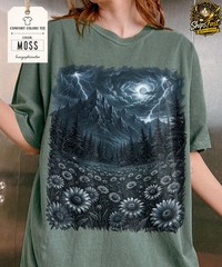 Wildflowers Mountains Comfort Tee Nature Outdoors Soft Gift