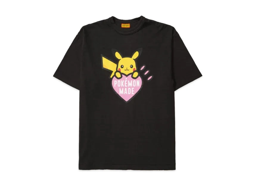 HUMAN MADE x Pokemon MADE GRAPHIC T-SHIRT Harajuku Pikachu BK WH MADE IN JAPAN