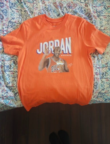 Michael Jordan “Wheaties” Graphic T-Shirt – Orange – Chicago Bulls Retro Tee