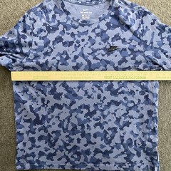 Nike T-Shirt Mens 2XL Ocean Fog Blue Club Camo Short Sleeve Chest Logo Cotton