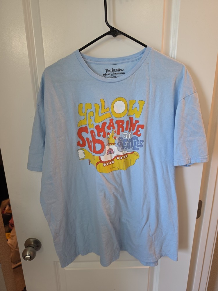 The Beatles Yellow Submarine 2022 Blue Graphic T-Shirt Size 2XL Merchandise