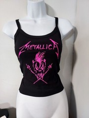 Metallica Tank Top METALLICA crop Top Metallica Cropped Shirt Womens Pick Size