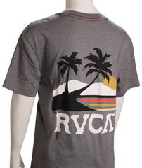 RVCA Sunny Days Short Sleeve T-Shirt 2XL Mens Smoke Grey Slim Fit NWT XXL