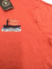 G.H Bass & Co. Mens Short Sleeves Graphic Tshirt in Coral Sz Large
