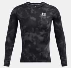 UNDER ARMOUR MEN’S HEAT GEAR MEDIUM COMPRESSION FIT L/S BLACK SHIRT NEW 1387386