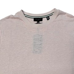 NWT New $95 Ted Baker Flinlo Linen Crew Neck Light Pink T-Shirt Size 5 US XL