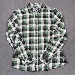 Diesel Amplified Plaid Flannel Shirt Mens XL Green Button Up L/S Y2K Style EUC