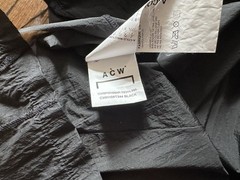 A-COLD-WALL* Black Nylon Logo Short Sleeve T-Shirt Men’s Size S Crew Neck