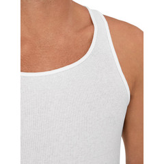 Hanes Men’s Tank Tops Undershirt Moisture Wicking Cotton Ribbed, White – 10 Pack