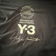 Yohji Yamamoto ADIDAS Y-3 Black T-Shirt Y3 Print “Staff tee “ Back Sz “L/G