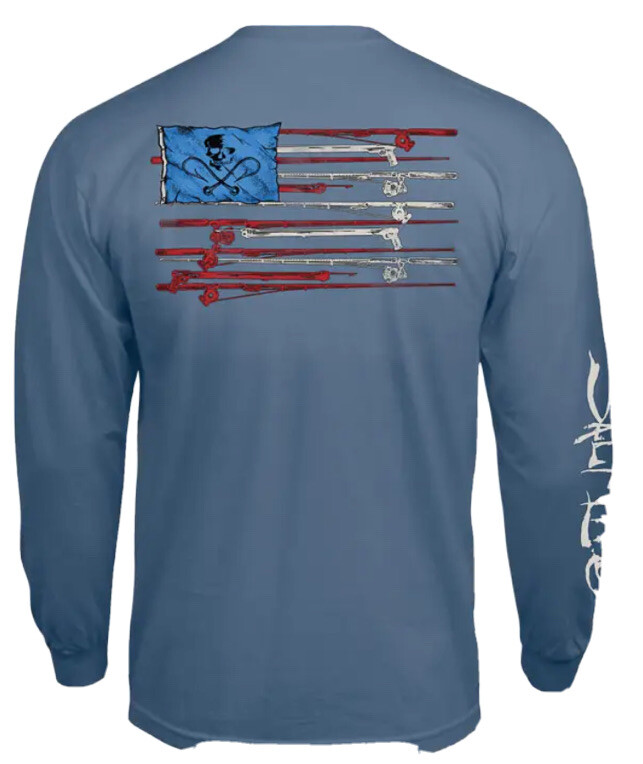 SALT LIFE Coastal Blue “FISHERMAN’S GLORY” L/S POCKET T-SHIRT MENS XXLARGE