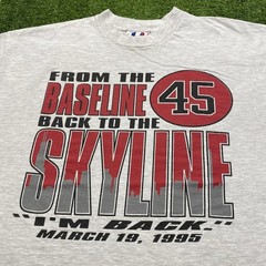 Vintage 1995 I’m Back Michael Jordan NBA Logo Athletic Grey Tee Men Size Large