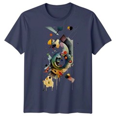 Abstract Geometric Watercolor Art Men’s T-Shirt Modern Graphic Tee
