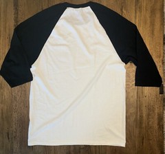 Gildan Medium 5700 Men’s Baseball T-Shirt 3/4 Sleeve Raglan Black/White NWT