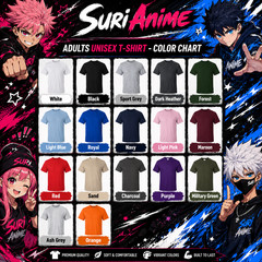 White Hair Red Ribbon Anime Girl Black Gildan T-Shirt