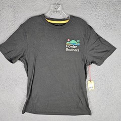 Howler Brothers T-Shirt Mens M Black Bahia de Howler Graphic Tee 1109