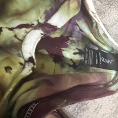 Gildan Tie Dye T-Shirt 2XL Green Brown Spiral Graphic Cotton Tee Boho Festival