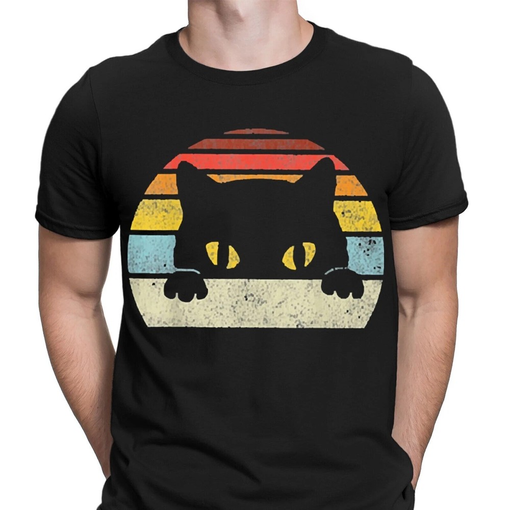 Funny Cat Shirt Retro Kitten Animal Lover Graphic Unisex Tee