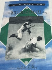 Vintage Bill Mazeroski Shirt Mens XL White Twin Killing Graphic Baseball MLB 90s