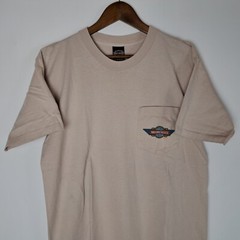 Vintage Harley Davidson T-Shirt Mens Large Beige Holoubek Ann Arbor, MI USA 98′