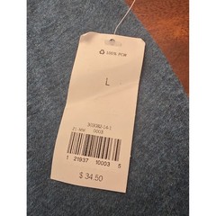 Banana Republic Men’s Long Sleeve Crewneck Shirt Heather Charcoal Large Sku 65