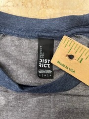 district perfect tri long sleeve Men’s Size Large Gray Blue