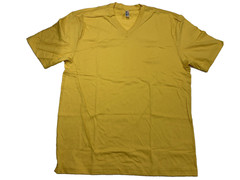 American Apparel Sustainable Collection USA MADE Vneck Tee 100% cotton Yellow L