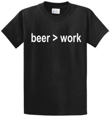 BEER WORK Cotton Printed Tee Shirt Regular and Big and Tall Sizes