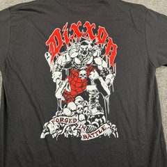 Dixxon Flannel Co Shirt Mens Medium Black Tee Forged In Battle Warrior Work Wear