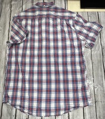 Men’s XL /TG Aeropostale NYC Short Sleeve Button Up Plaid Blue White Red Green