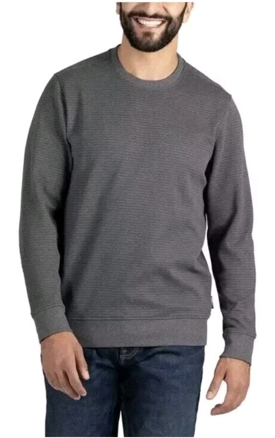 NWT Gerry Mens Gray Crewneck Long Sleeve Sweatshirt Pullover Large