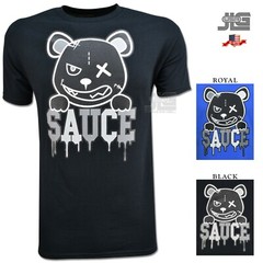 Sauce Dripping Bear Screen Printed NEW T-Shirt Tee Graphic Printed Fashion