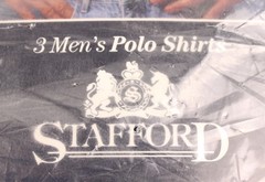 Stafford Polo Men’s L 42-44 Heavyweight 3 Pack Crew Neck White NOS Vintage