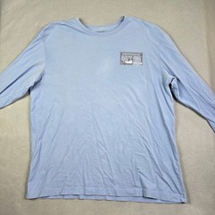 Nantucket Beach Permit Shirt Lot 2 Men L Blue White Coastal Nautical 2013 & 19