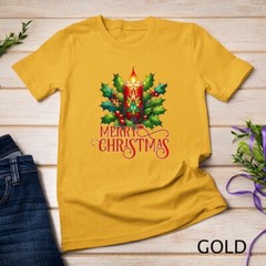 Beautiful and Festive Holiday Candle Graphic Funny Christmas Unisex T-shirt