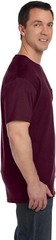 Mens Hanes Beefy-T 5190 Maroon Red Cotton Short Sleeve Pocket T-Shirt Size S NWT