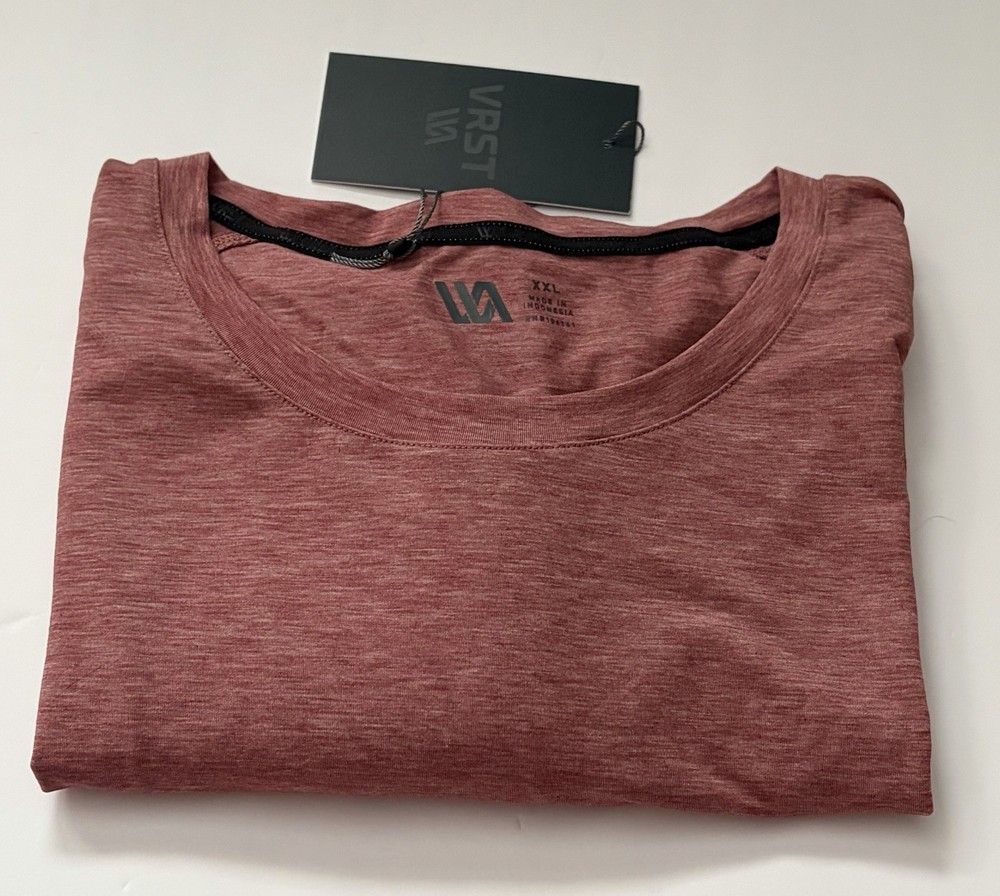 VRST Men’s XXL Icon Short Sleeve Tee Desert Rust Heather