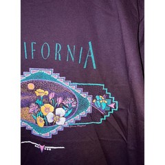 Vintage California Nature Shirt Purple Graphic Tee VTG 1990s 90s Large