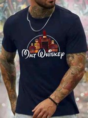 Men’s Casual Crew Neck T-Shirt, 100% Polyester Knit Fabric, Regular Fit
