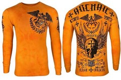 Archaic by Affliction Men’s Thermal Shirt Black Prayer Biker Tattoo
