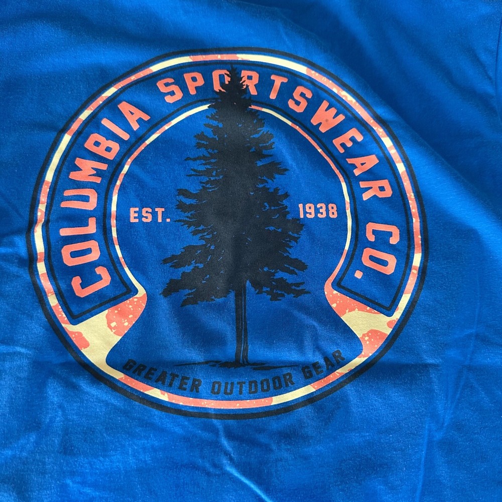 NEW Columbia Blue Short Sleeve T-Shirt Men’s Size Medium