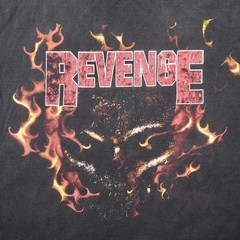 Revenge Skull Flame Graphic T-Shirt Mens XL Black Short Sleeve Streetwear Tee
