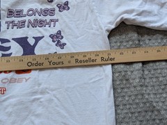 OBEY Long Sleeve Shirt Mens Medium White Butterfly 420 Graphic Tee Back Print
