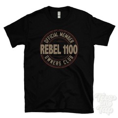 OFFICIAL MEMBER REBEL 1100 OWNERS CLUB T-SHIRT motorcycle biker gift retro logo