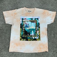 Alice In Wonderland Shirt Mens Large Curiouser & Curiouser Orange Tie Dye Disney