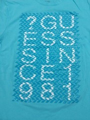 Guess T Shirt Guess Los Angeles ? Guess Since 1981 Blue Cyan White logo