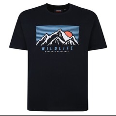 NEW IN ESPIONAGE NAVY WILDLIFE TEE SHIRT T394 2XL3XL 4XL5XL6XL7XL8XL